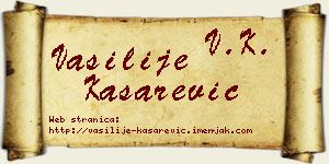 Vasilije Kašarević vizit kartica